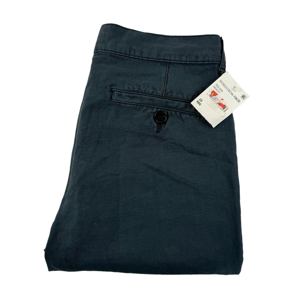Billy Reid Leonard Blue Indigo Cotton Linen Mens Trouser Size 28X34 NWT